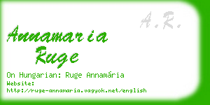 annamaria ruge business card